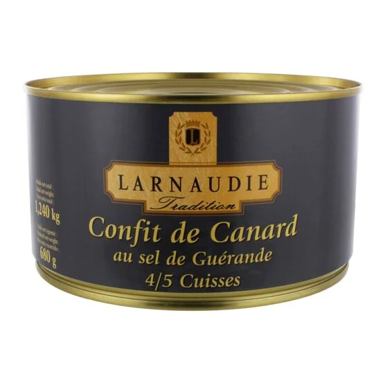 Confit de canard 4/5 cuisses 1240g - LARNAUDIE