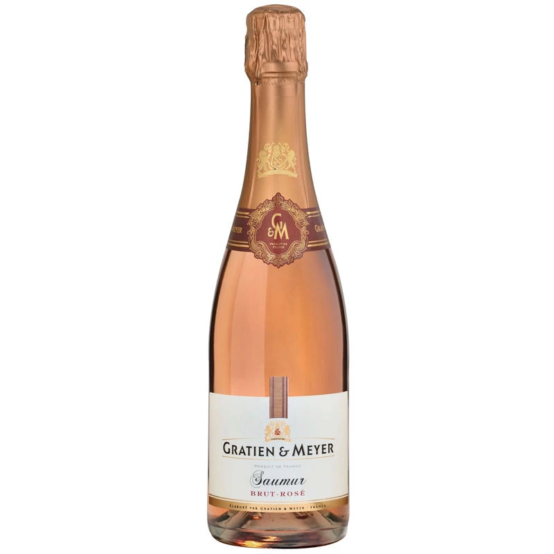 Vinho Saumur Brut Rosé, 12°, garrafa de 75cl - GRATIEN & MEYER