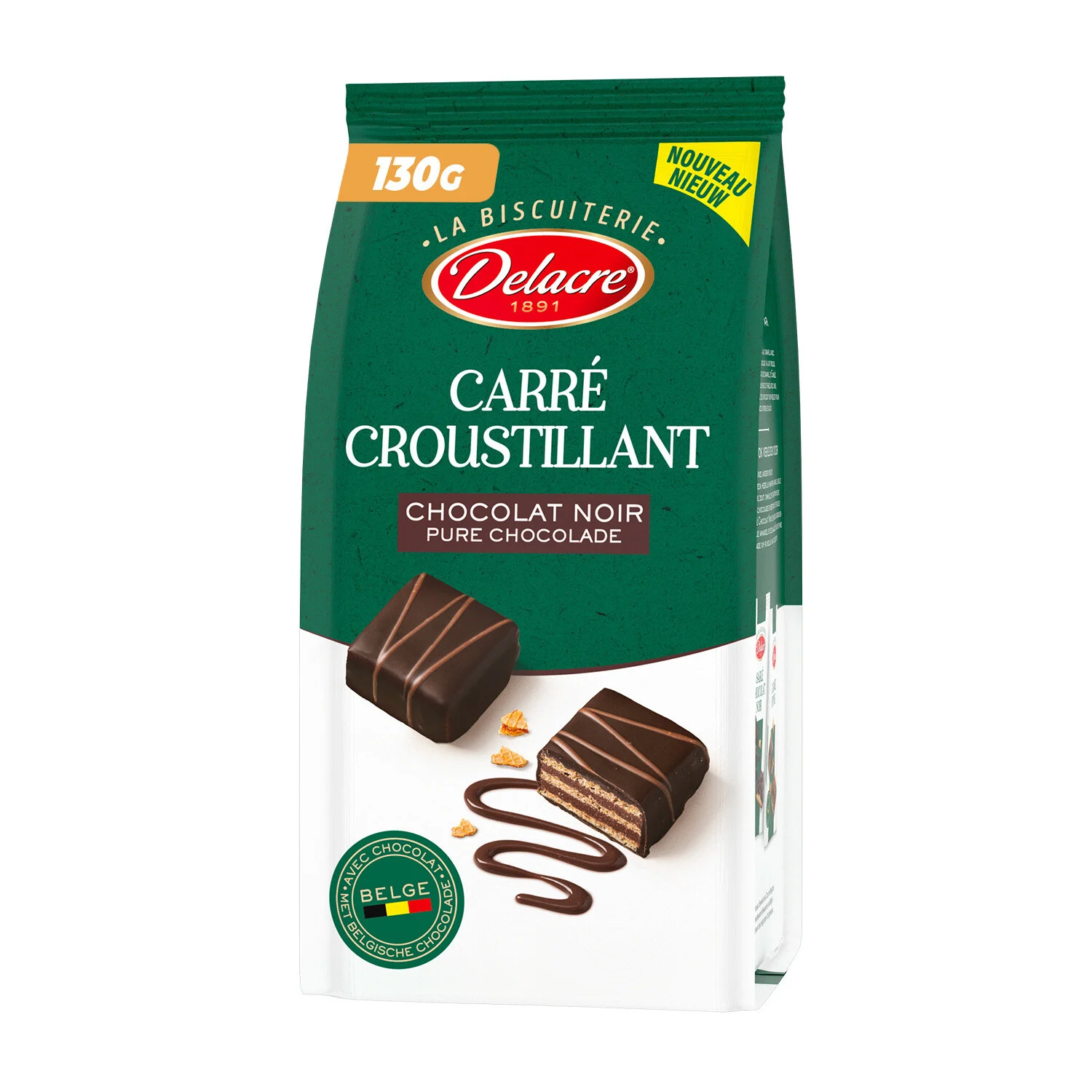 Crispy Square Biscuits 130g - Delacre