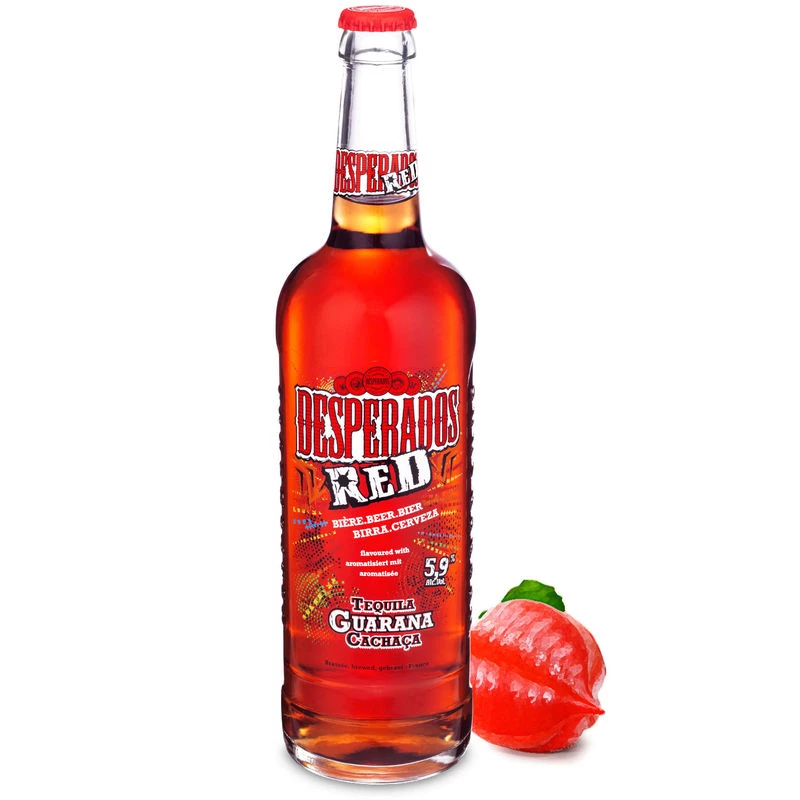 Tequila Guaraná Cachaça Cerveza Sabor Rojo, 65cl - DESPERADOS