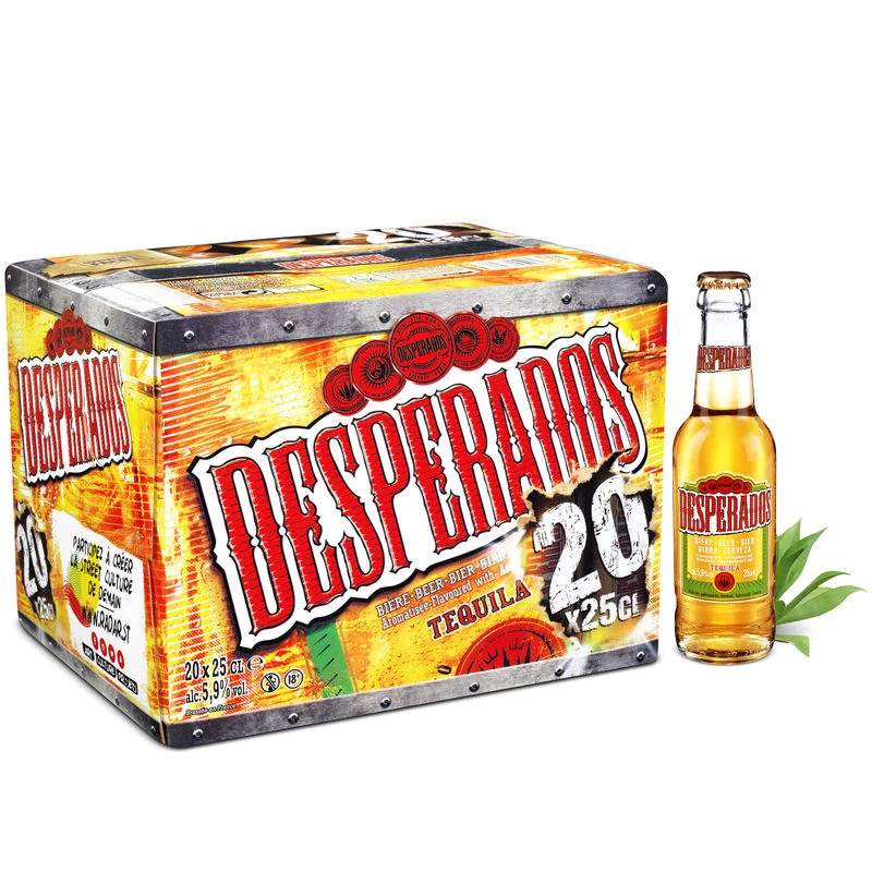 Пиво со вкусом текилы, 20х25 мл - DESPERADOS