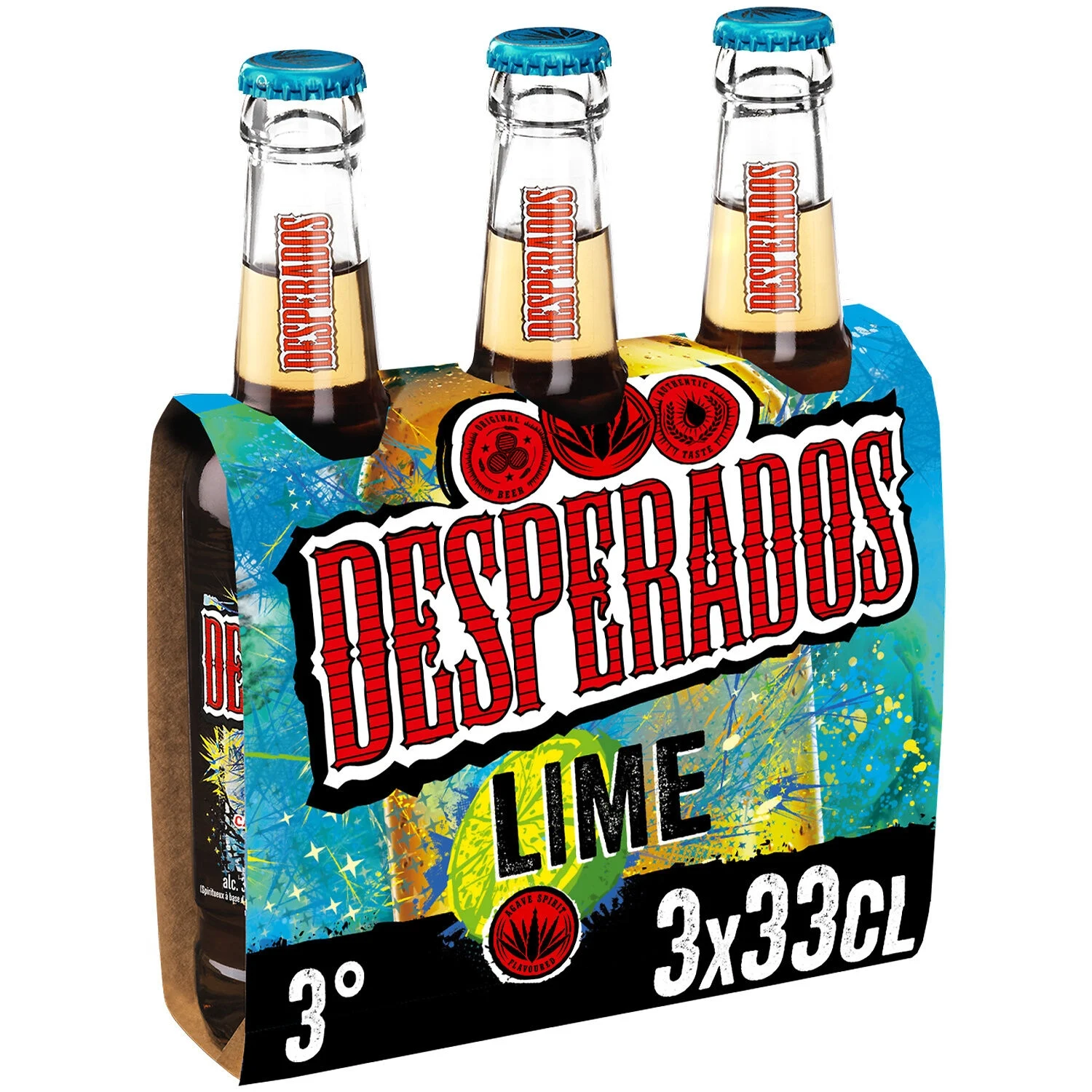 3x33cl Beers Desperados Lime