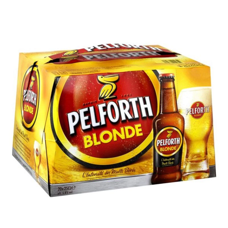 金色啤酒，5.8°，20x25cl - PELFORTH