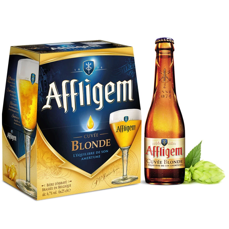 Bière d'Abbaye Cuvée Blonde, 6x25cl - AFFLIGEM