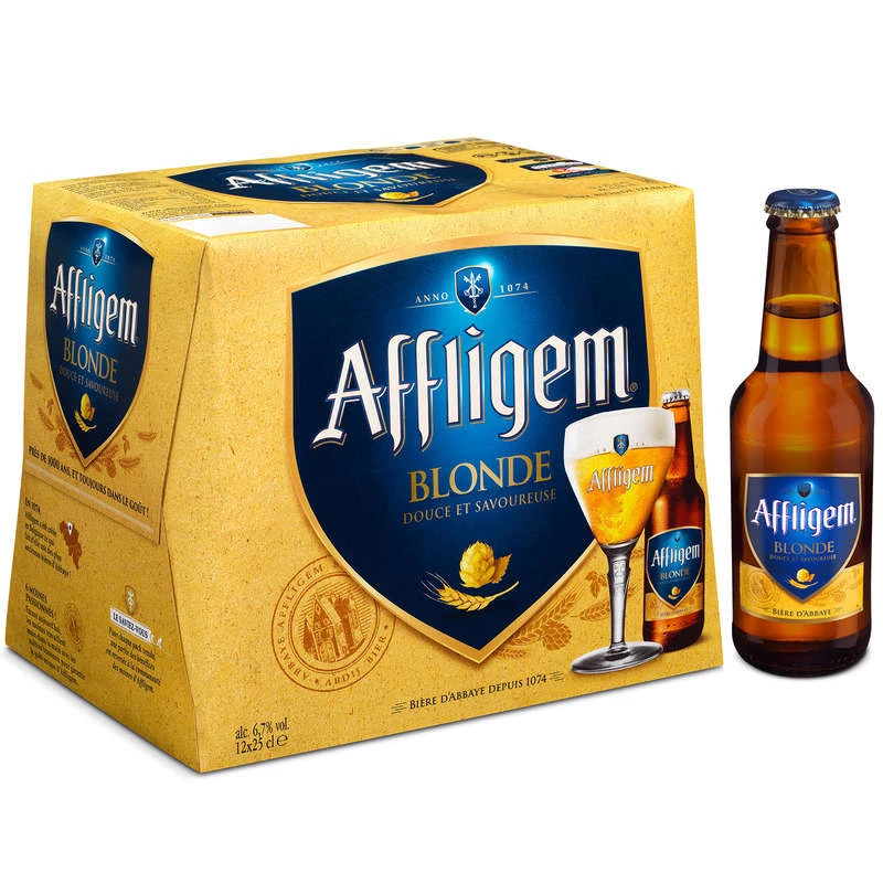 Abbey Blonde Beer, 12x25cl -  AFFLIGEM