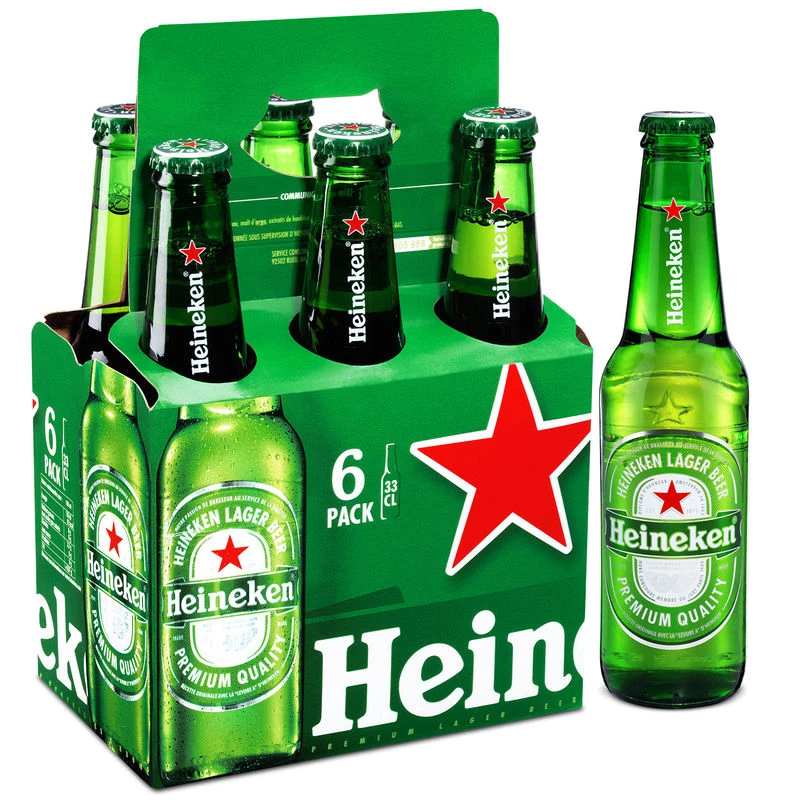 Cerveja loira, 6x33cl - HEINEKEN