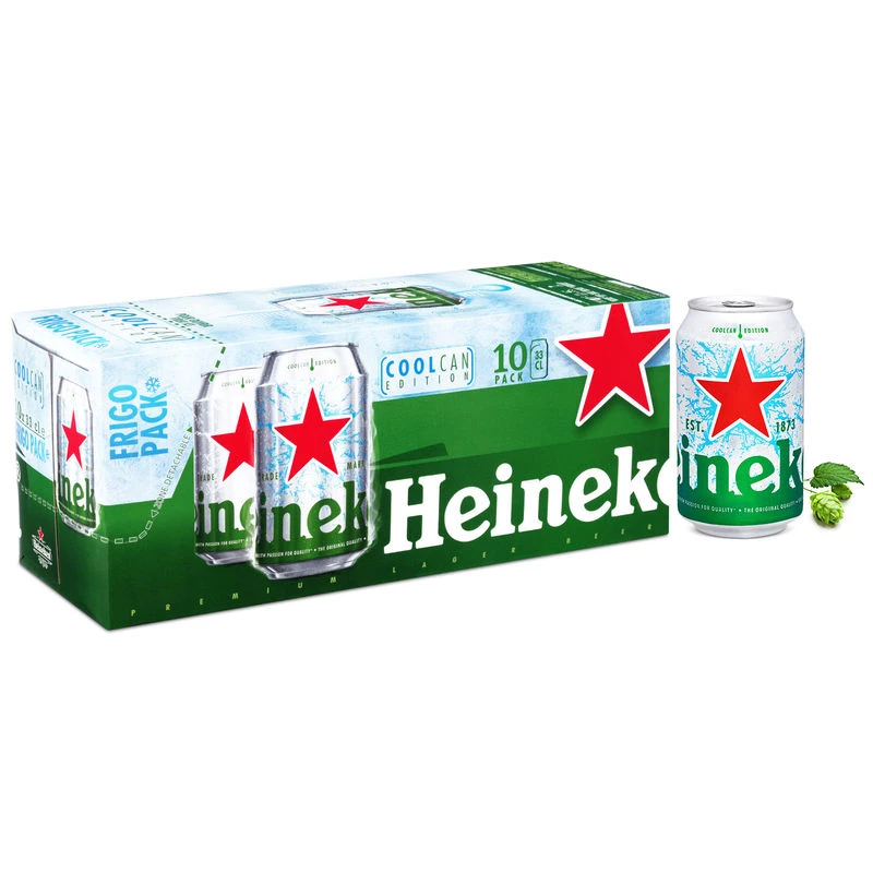 Bière Blonde, 10x33cl - HEINEKEN