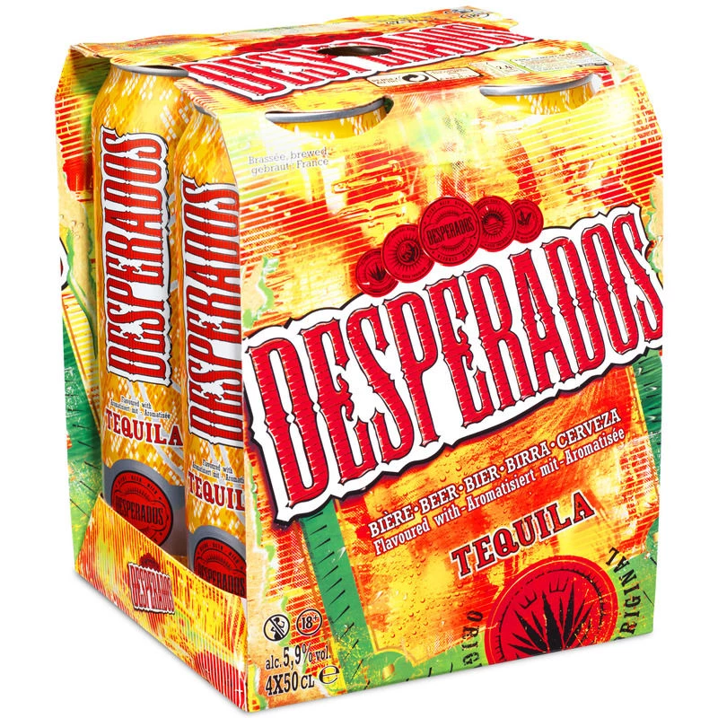 Tequila Flavored Beer, 4x50cl - DESPERADOS
