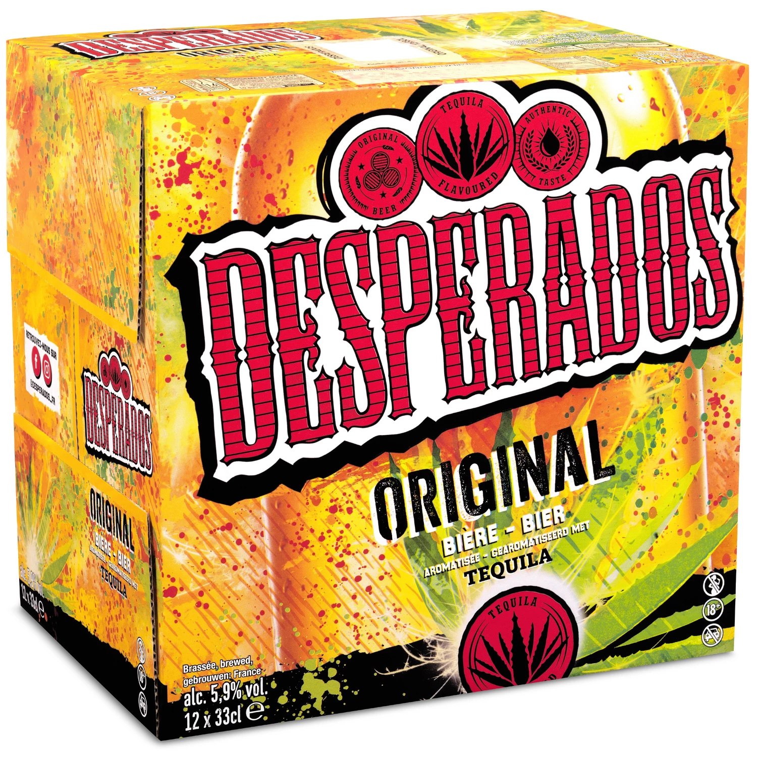 بيرة بنكهة التكيلا، 12x33cl - DESPERADOS