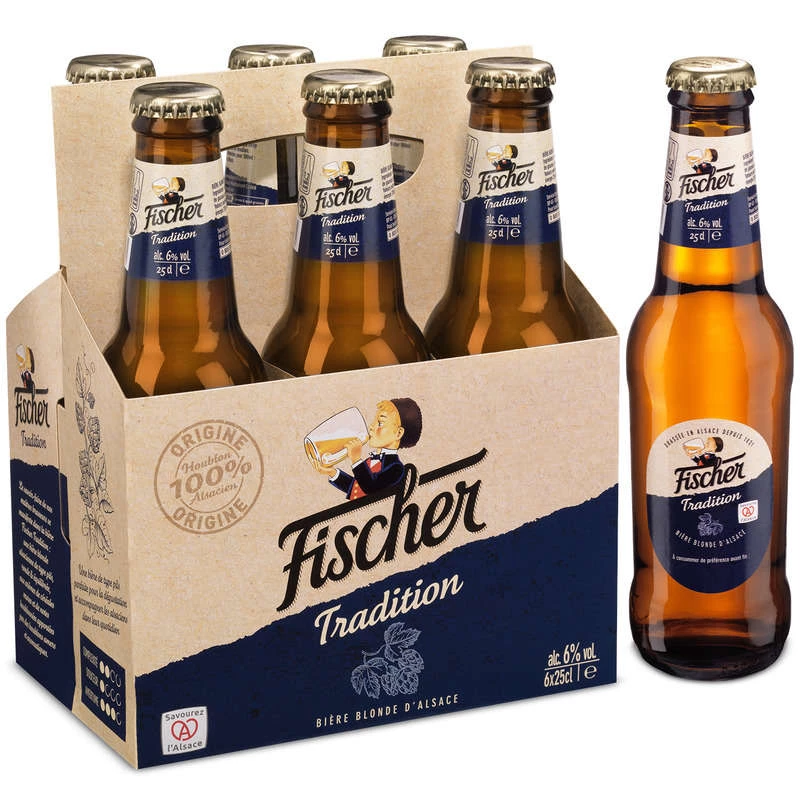 Bier.fischer Trad.6d 6x25cl