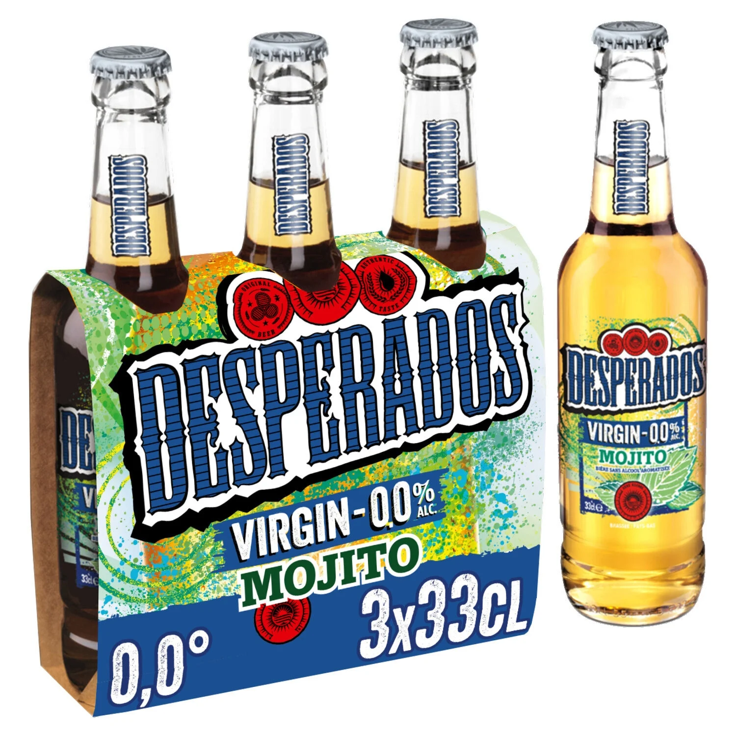 Mojito flavor without alcohol beer, 3x33cl - DESPERADOS