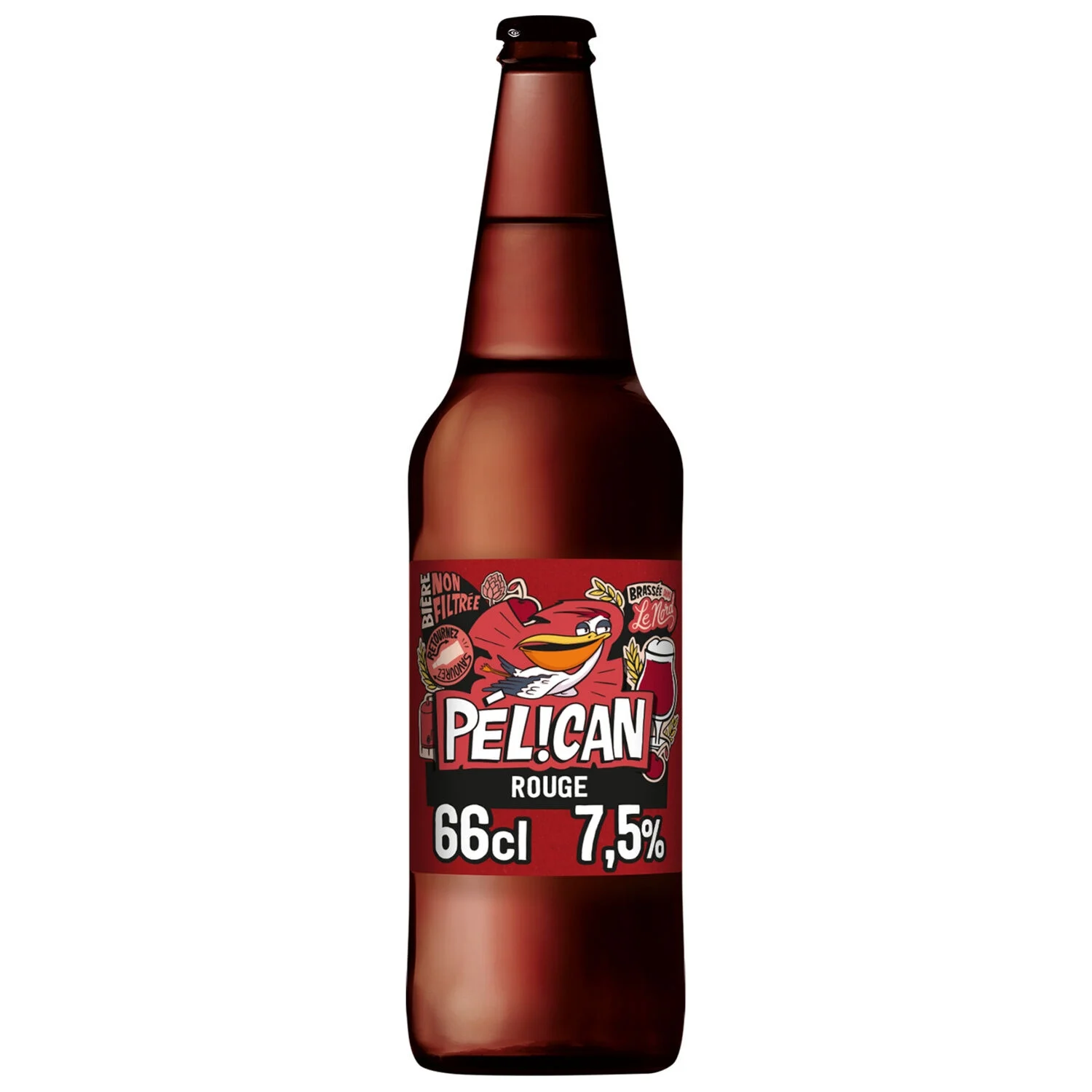 Red Beer With Morello Cherries Unfiltered 66cl 7.5% - Pelican