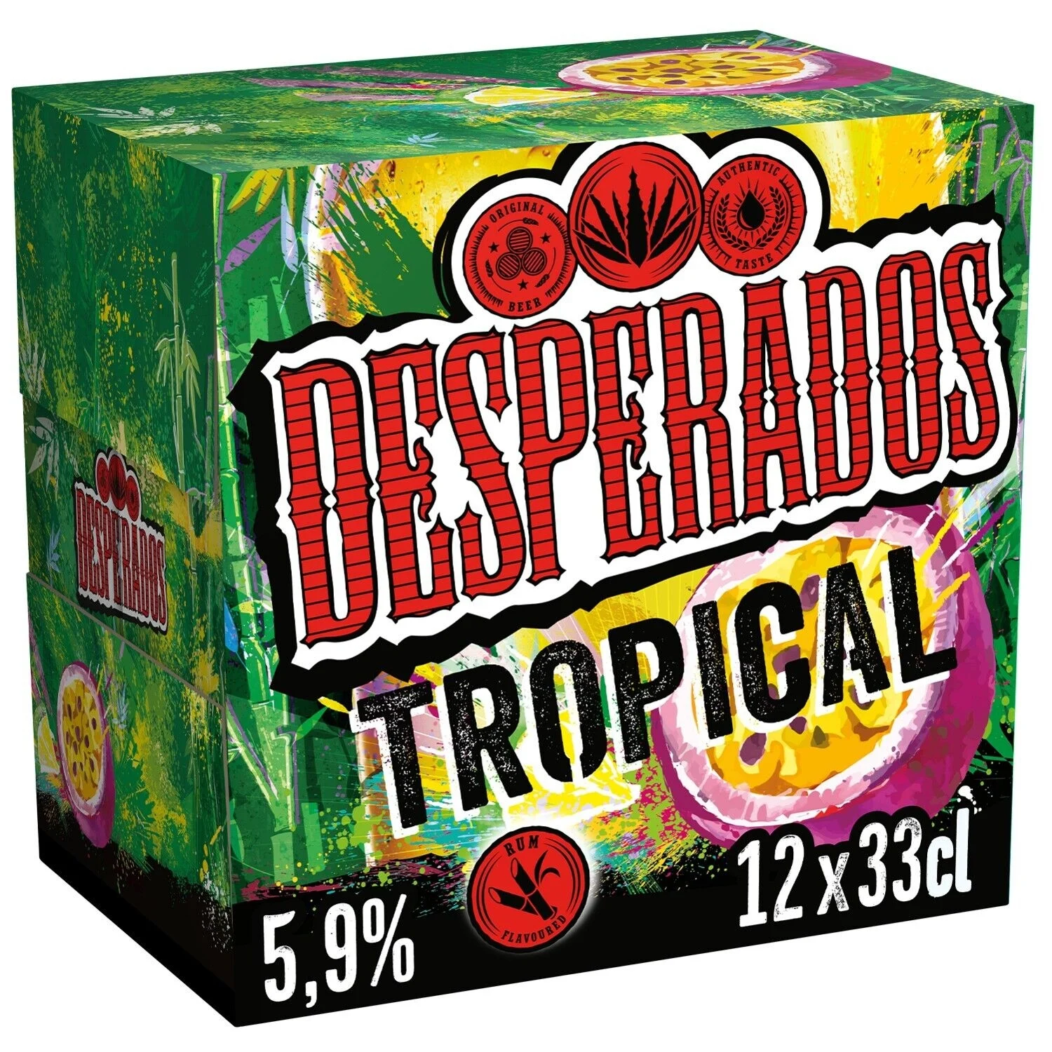 Beer Flavored With Rum, Passion Fruit And Lime 12x33cl - Desperados Tropical
