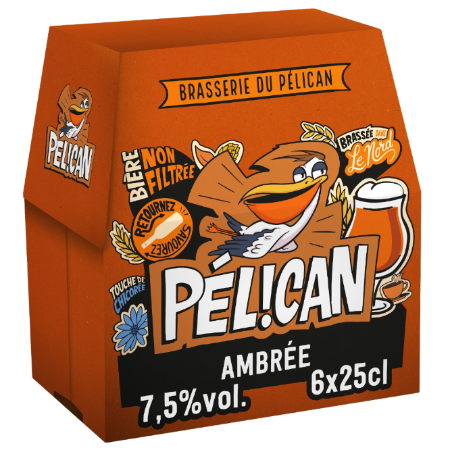 6x25cl Pelican Ambree Pack
