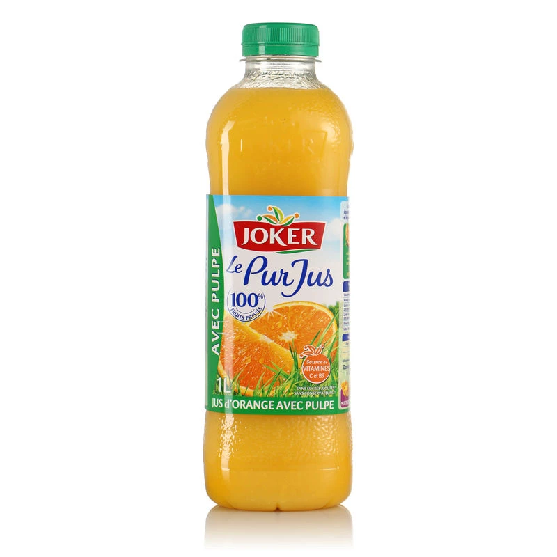 Pure orange juice with pulp 1L - JOKER