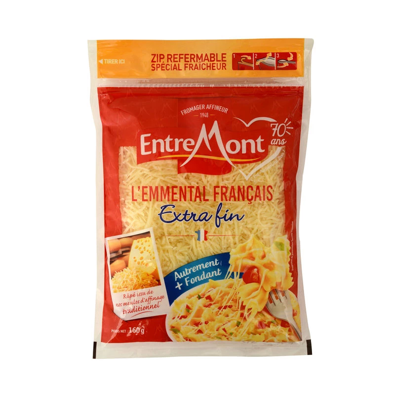 Extra fine grated Emmental 29% 160g - ENTREMONT
