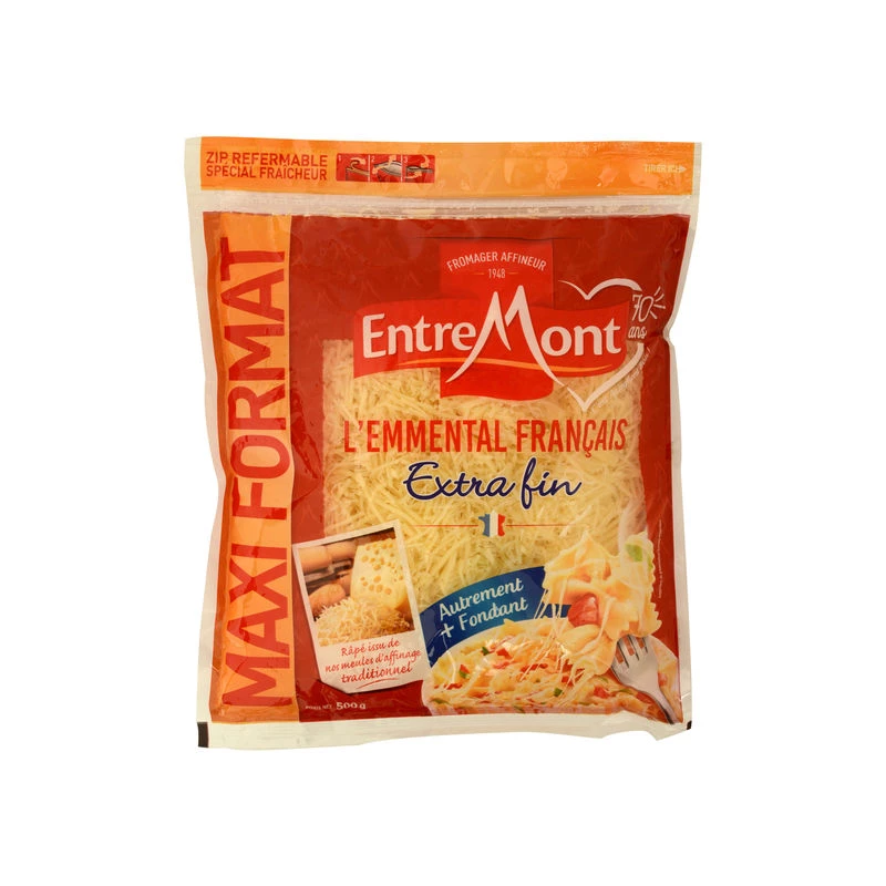 Grated Emmental Cheese 500gr - ENTREMONT
