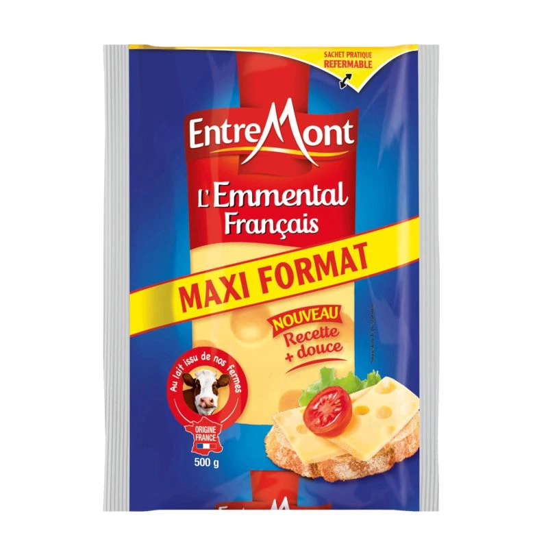 French Emmental cheese 500g - ENTREMONT