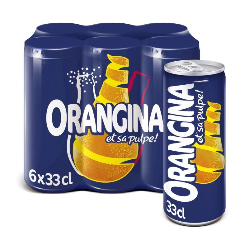 Orange soda in can 6x33cl - ORANGINA