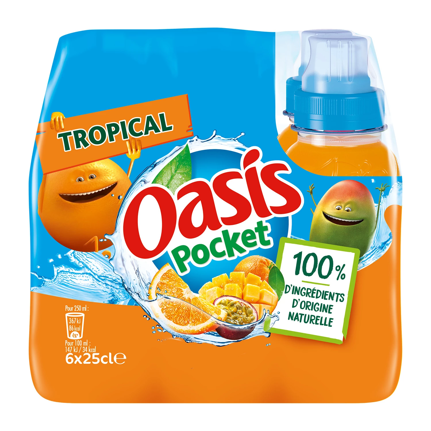 Tropical Mini fruit drink 6x25cl - OASIS