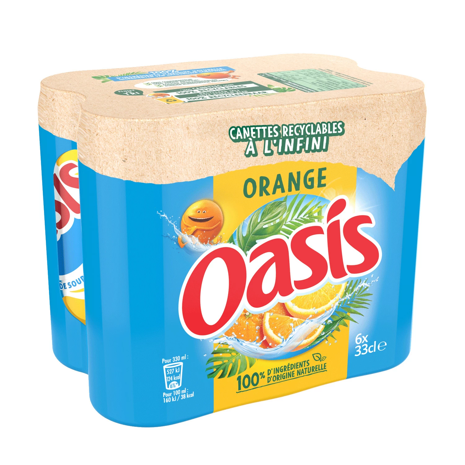 Oasis Naranja Slim Bt 6x33cl