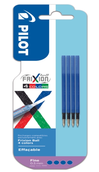 Recharge 4c Frixion Bleu X4