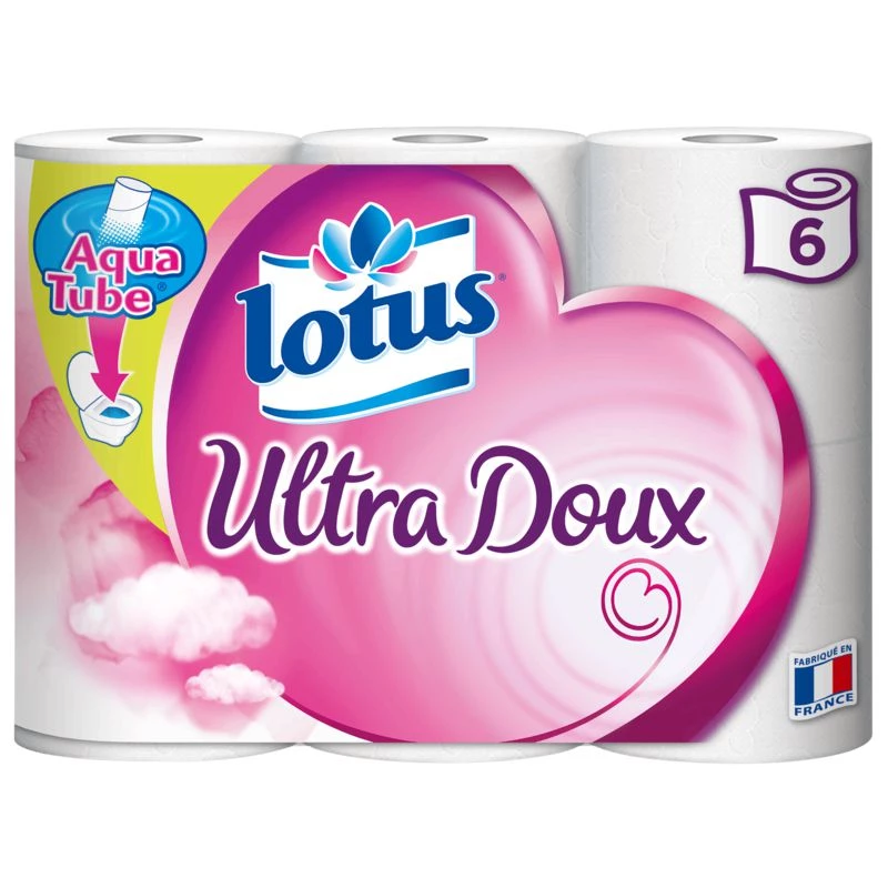 Ultra soft toilet paper x6 - LOTUS