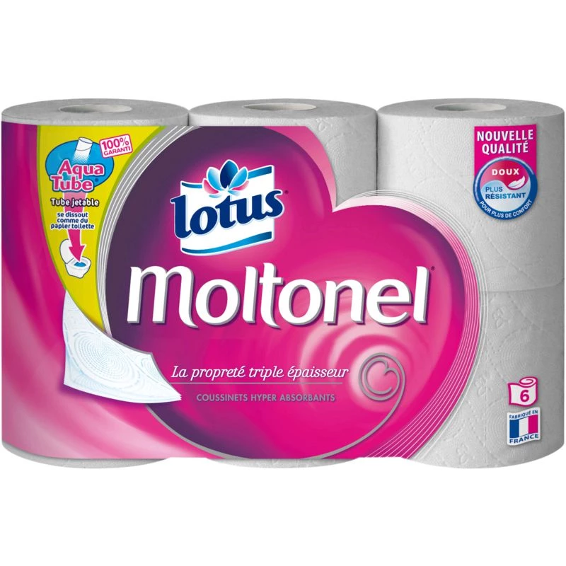 Papier toilette moltonel x6 - LOTUS