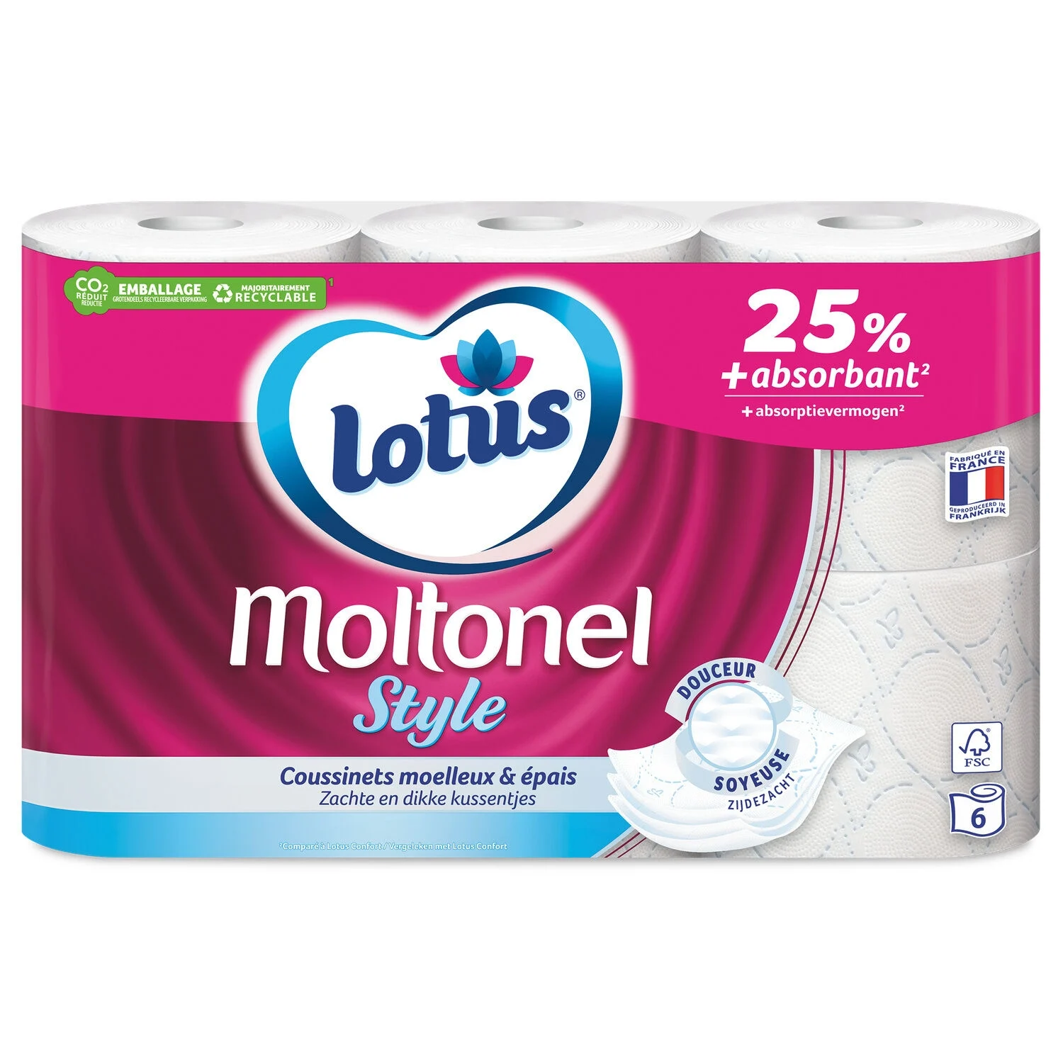 Moltonel aqua toilet paper tube - LOTUS