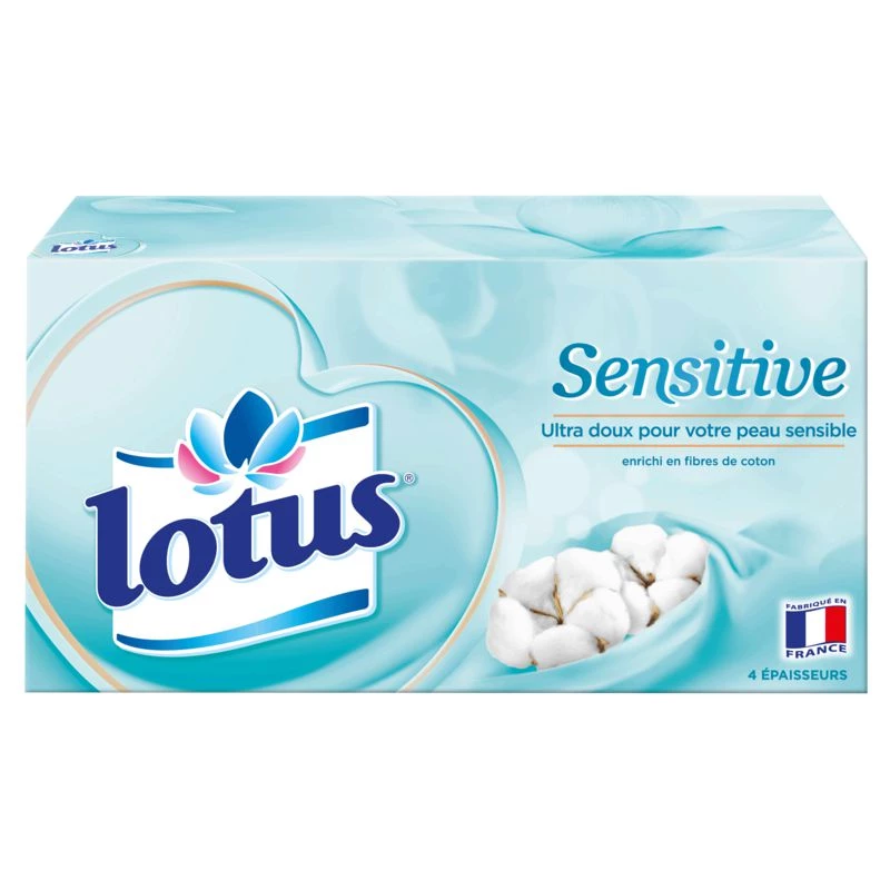 Mouchoirs Sensitive X80 - LOTUS