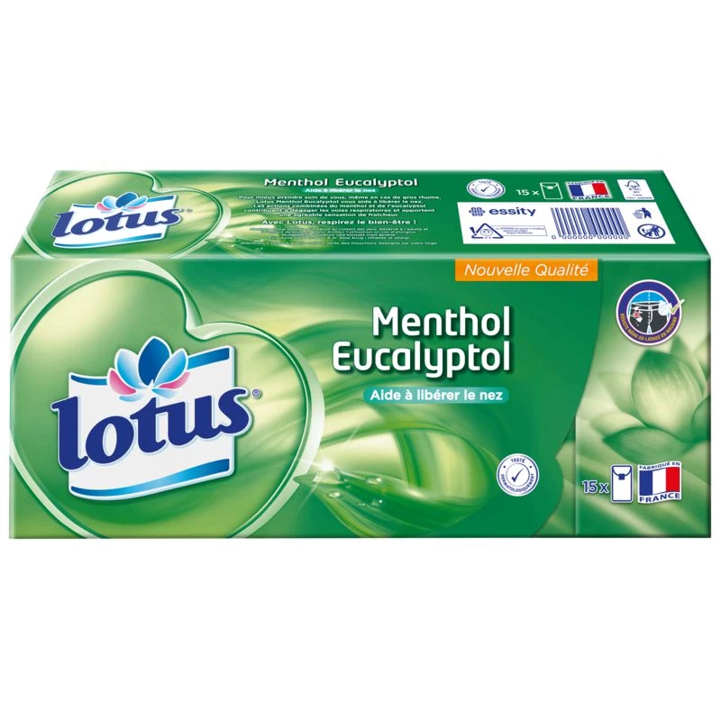 Menthol-Eukalyptol-Taschentücher x15 - LOTUS
