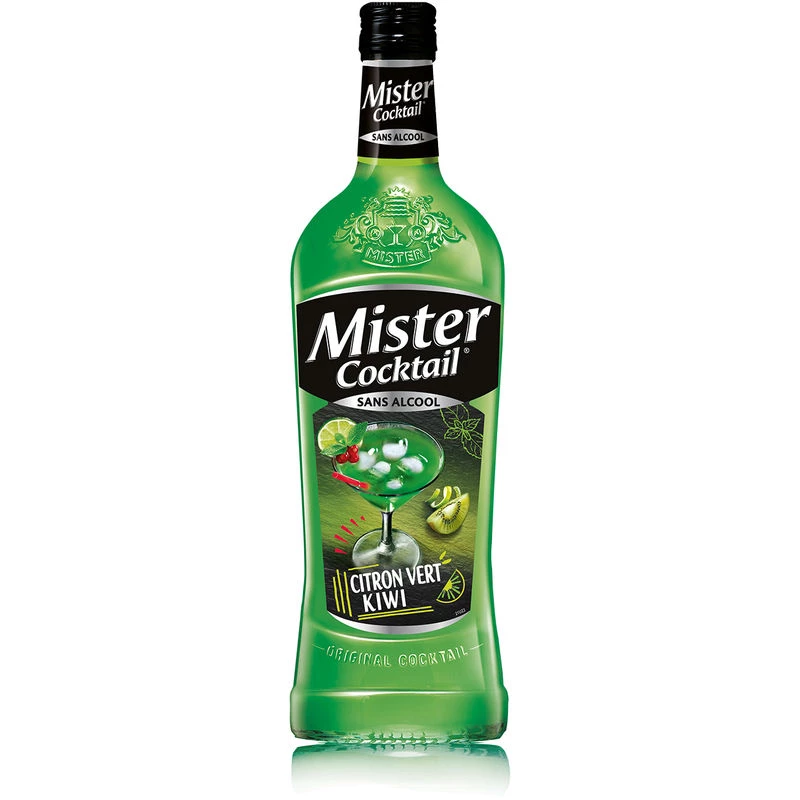 Cóctel sin alcohol de lima y kiwi 75cl - MISTER COCKTAIL