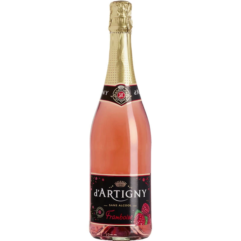 Vin Pétillant Sans Alcool Saveur Framboise, 75cl - BARDINET