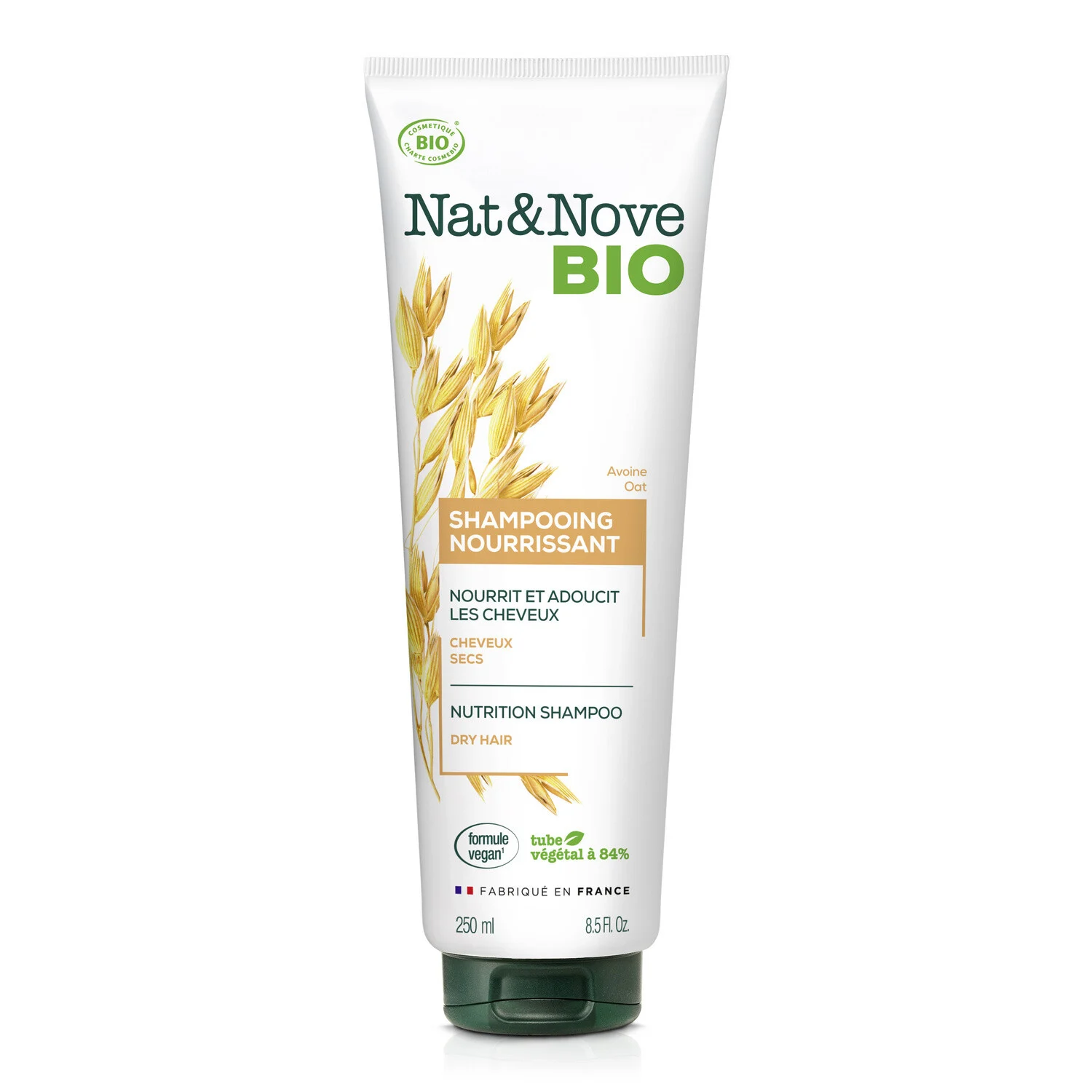 Nourishing Oatmeal Shampoo for Dry Hair 250ml - Nat&nove Bio