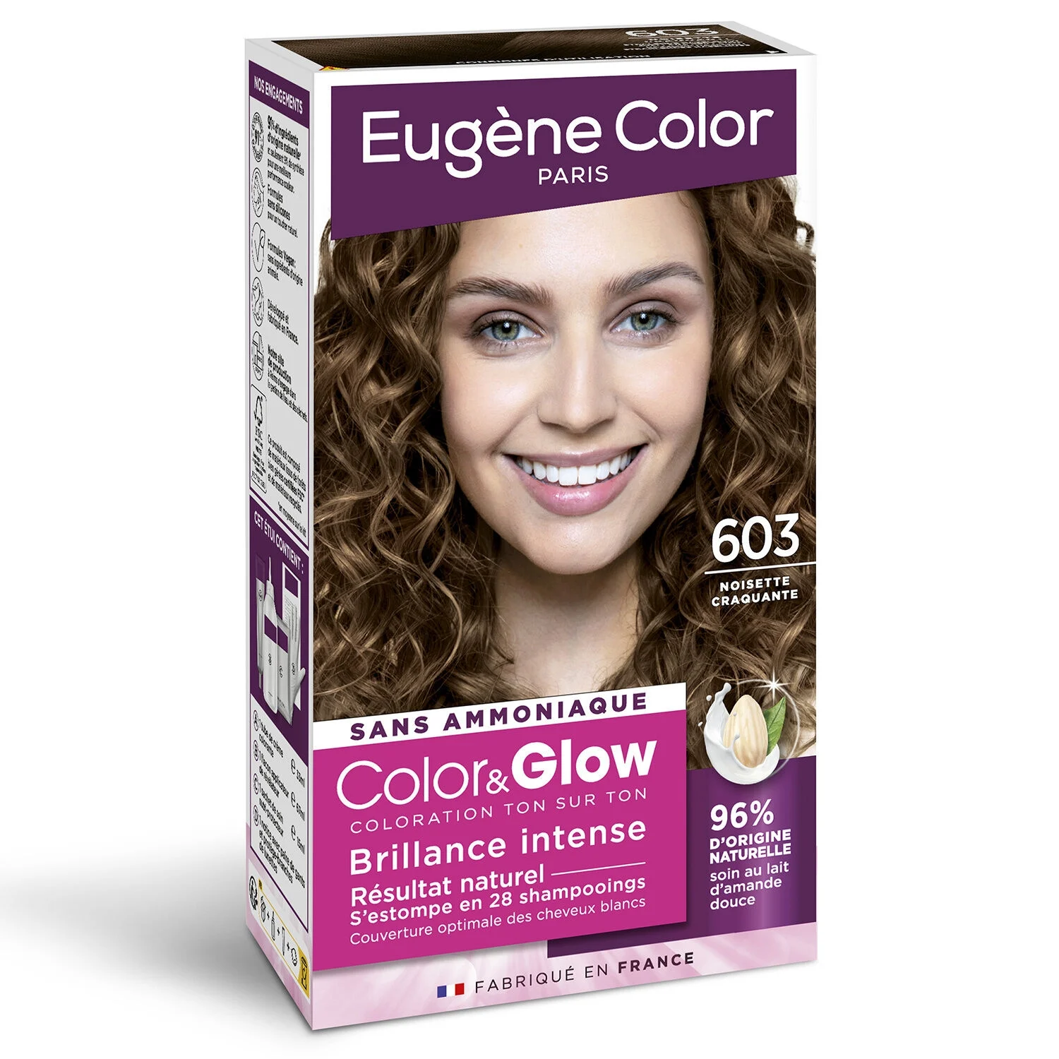ヘアカラー 603 クランチヘーゼルナッツ カラー&グロウ - Eugene Color