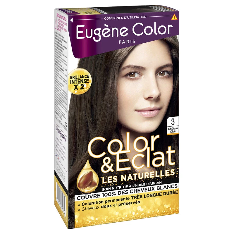 Coloration Permanente chÃ¢tain clair 3 - EUGENE COLOR