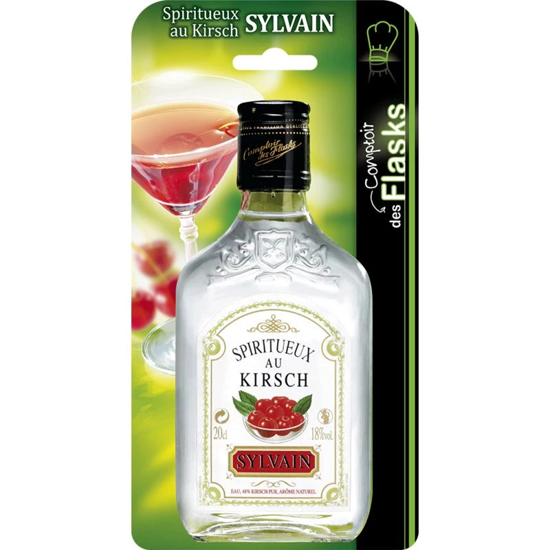 Kirsch spirits, 18°, 20cl flask - SYLVAIN