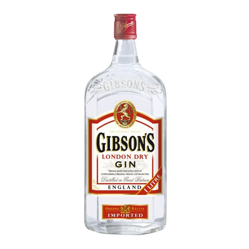 London Dry Gin, 37,5°, bouteille de 1l, GIBSON'S