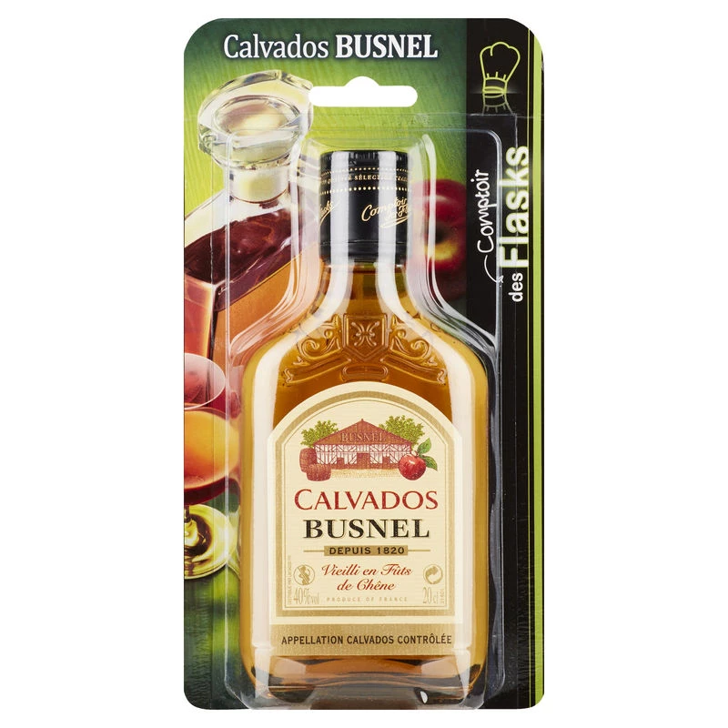 Calvados aged in oak barrels, 40°, 20cl flask, BUSNEL