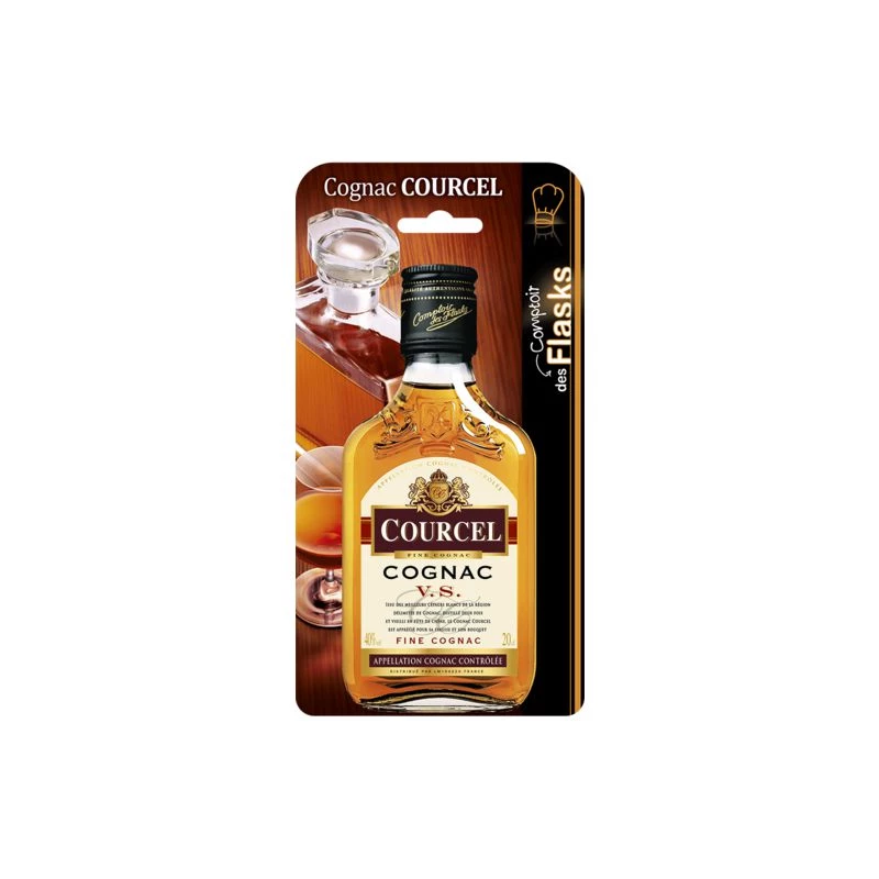 Cognac, 40°, flask de 20cl, COURCEL