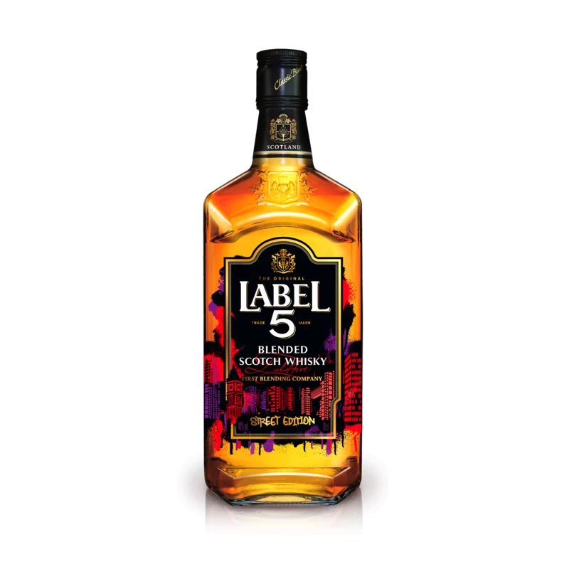 Whisky, 40°, bouteille de 70cl, LABEL 5