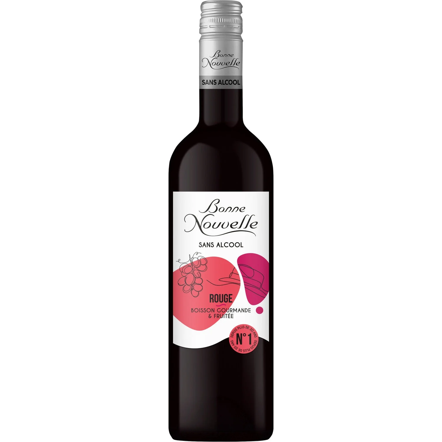 Fermented Drink Based on Non-Alcoholic Red Wine, 75cl - BONNE NOUVELLE