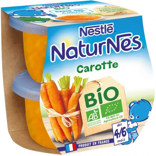 Petits pots carotte BIO dès 4/6 mois 2x130g - NESTLE