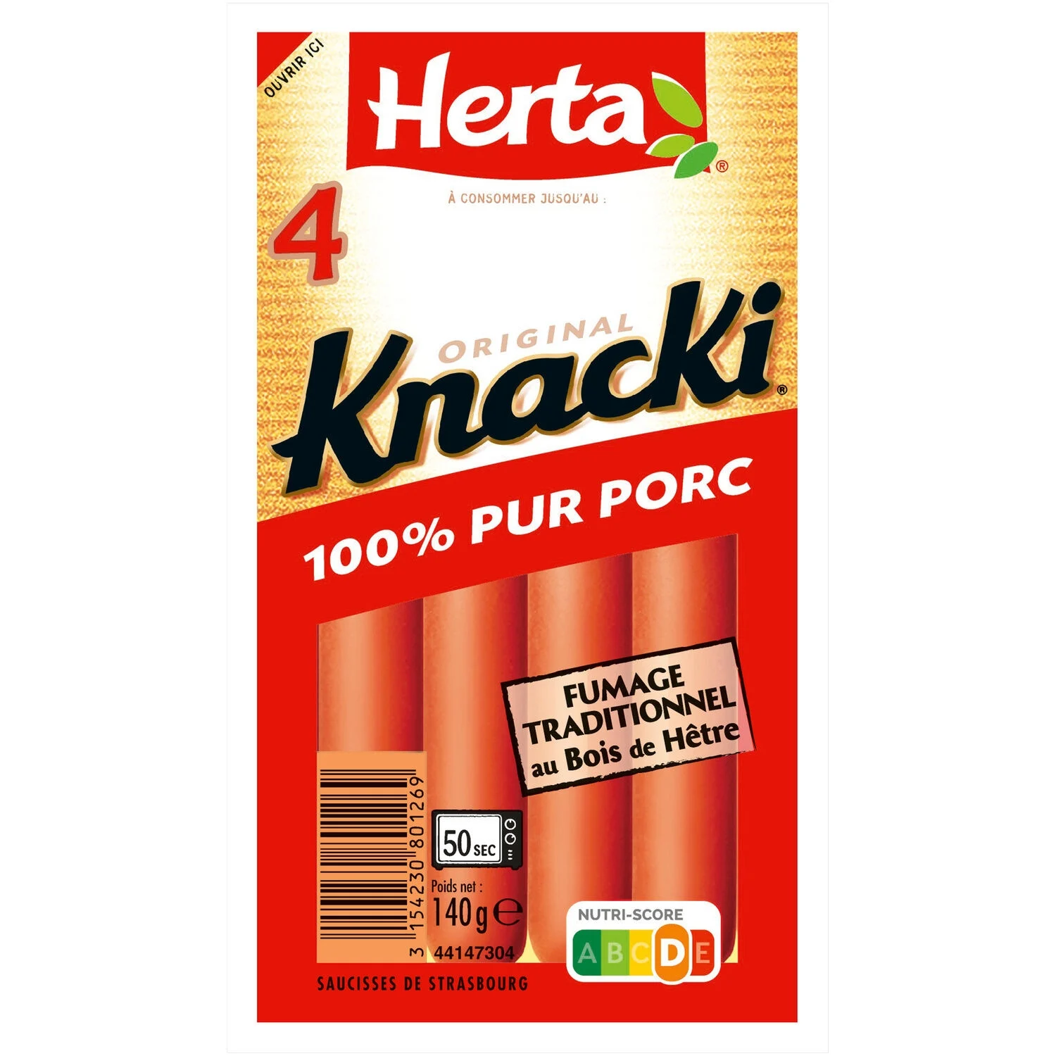 Knacki Porc 4 Pieces 140g