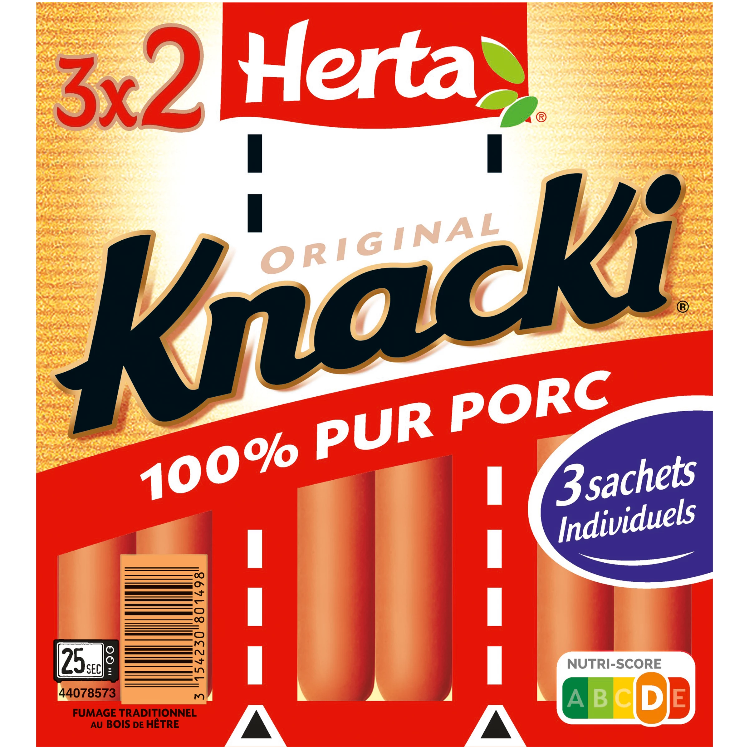 Sauzen Knacki Origineel 100% Puur Varkensvlees, 210g - HERTA