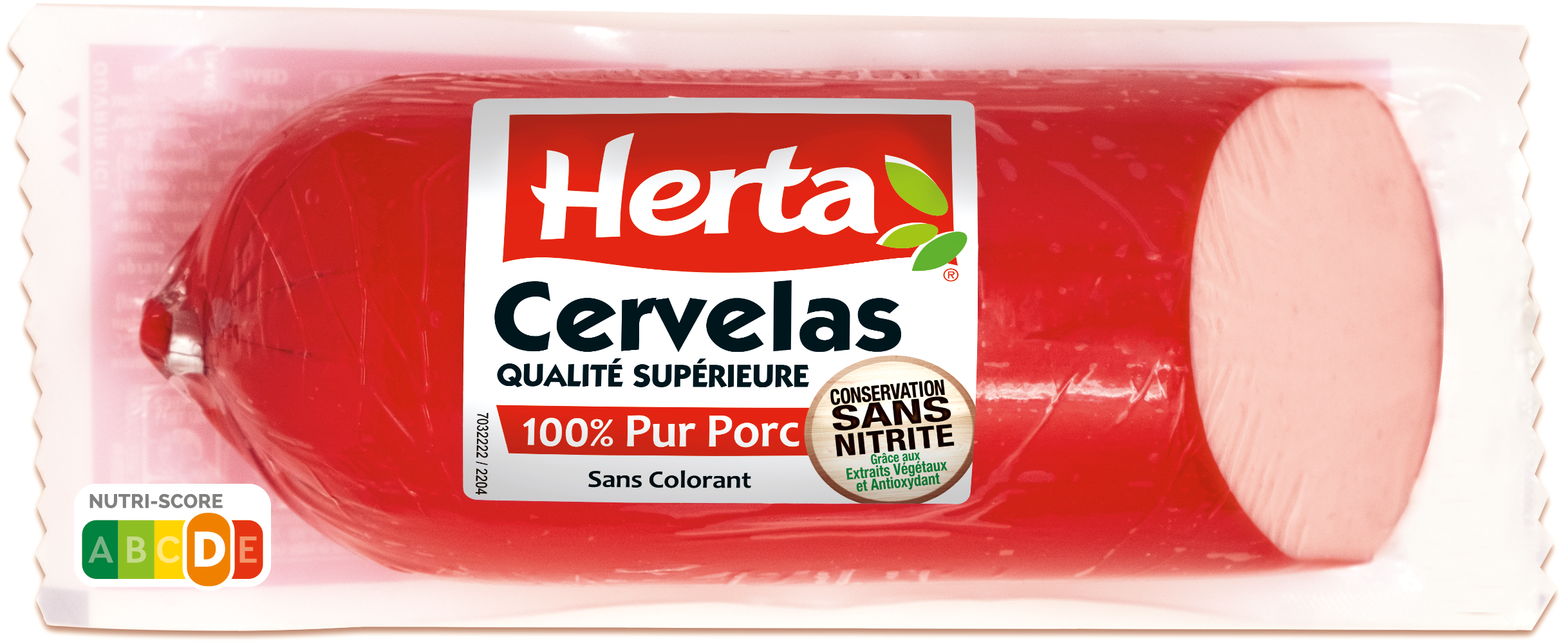 Cervelas Saucissons de Porc Conservation sans Nitrite, 400g - HERTA