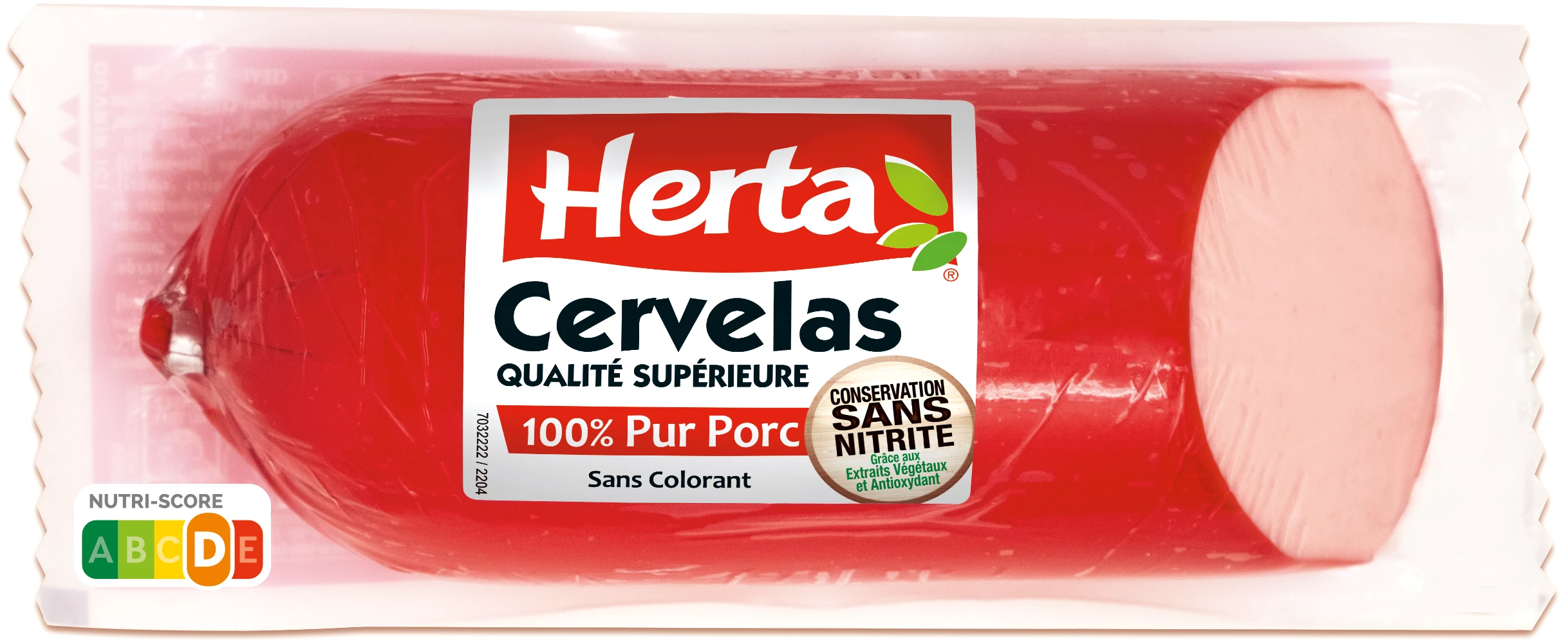 Cervelas Saucissons de Porc Conservation sans Nitrite, 400g - HERTA