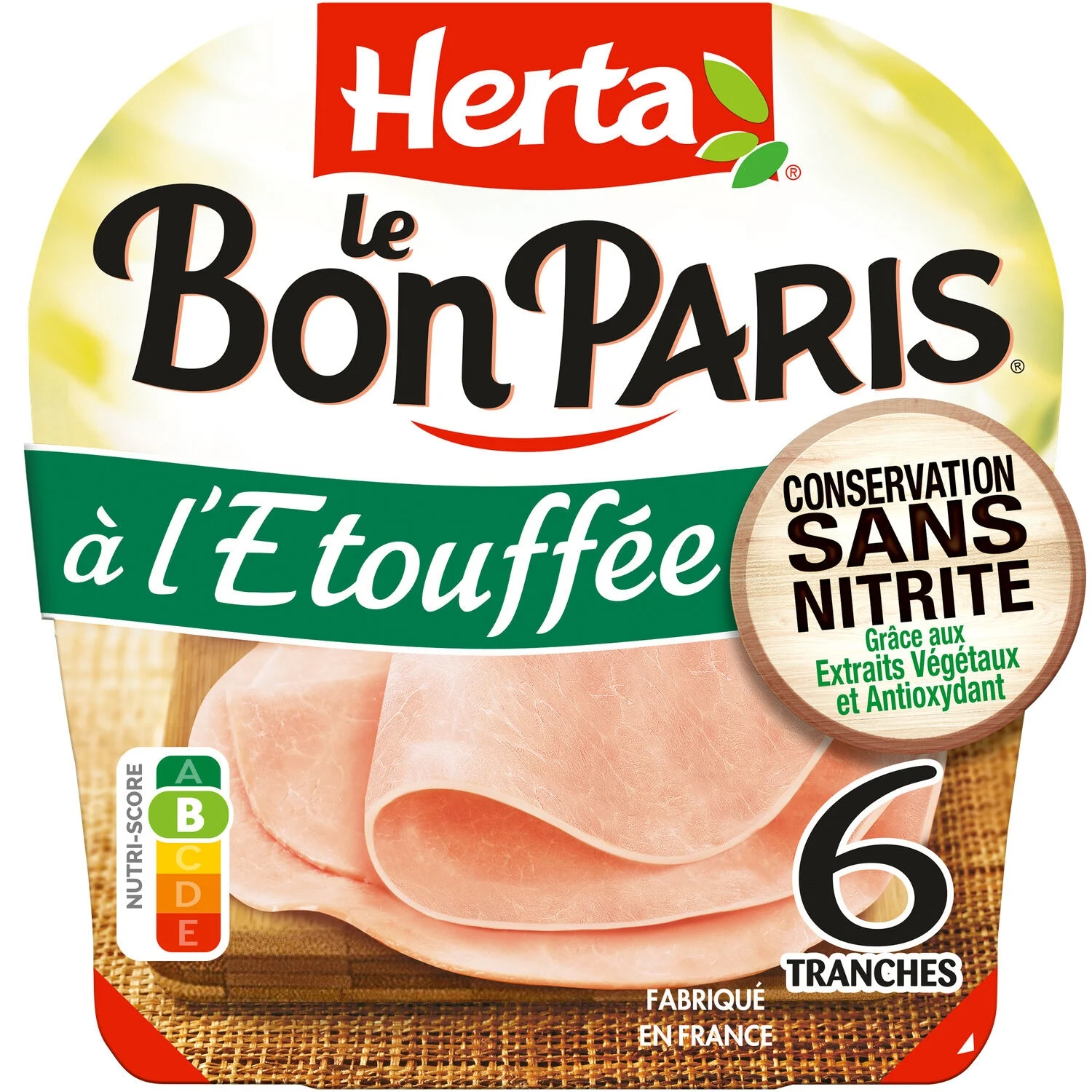 Stewed ham Conservation without Nitrite, 210g - HERTA