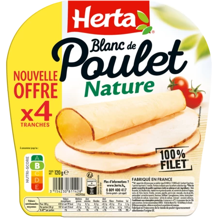 120g Blanc De Poulet 4t Herta
