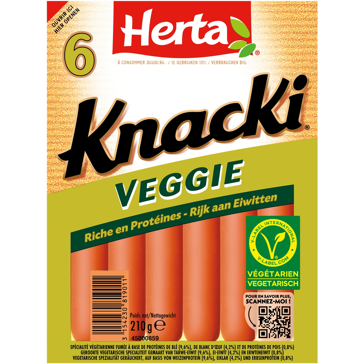210g 6 P Knacki Vegetale Herta